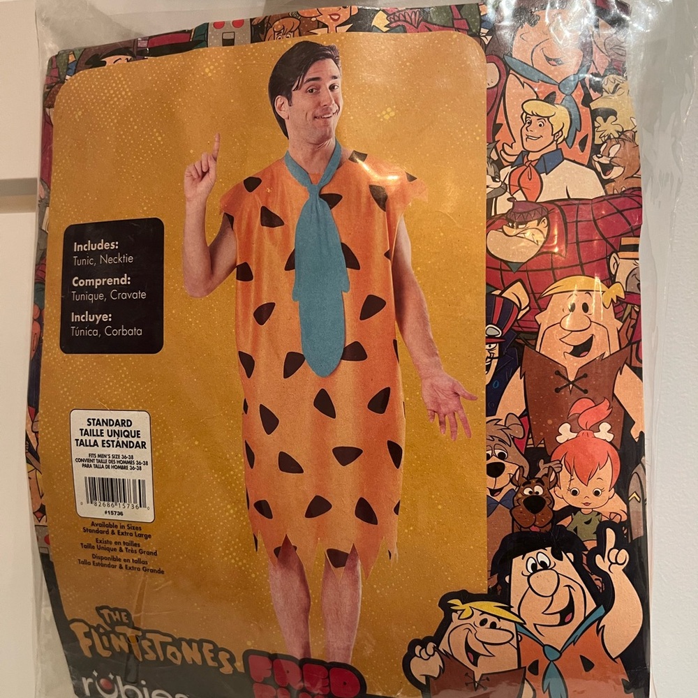 Rubie's Fred Flintstone Costume - Orange and Black